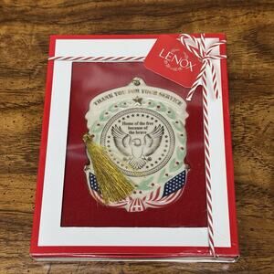 NEW Lenox Armed Forces Thank You For Your Service Christmas Ornament NIB